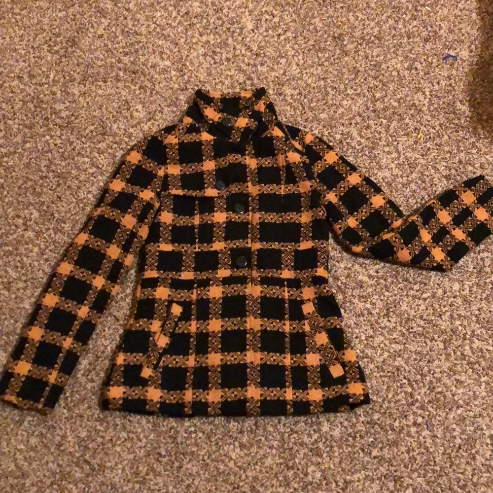 60’s Inspired/Patterned Jack Peacoat - image 1